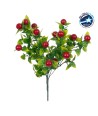 GloboStar® BUTCHERS BROOM 78268 Τεχνητό Φυτό Ρούσκος - Μπουκέτο Διακοσμητικών Φυτών - Κλαδιών με Φύλλωμα Πράσινο - Κόκκινο - Κίτρινο Υ30cm